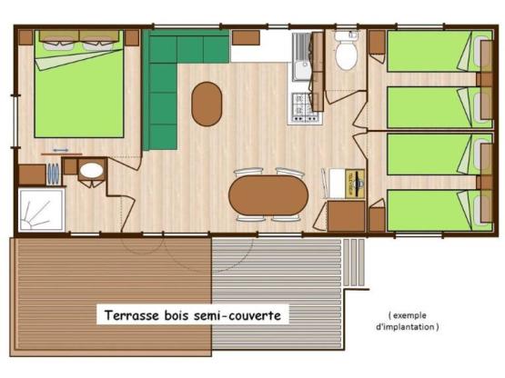 Mobilheim GRAND LARGE 3 Zimmer