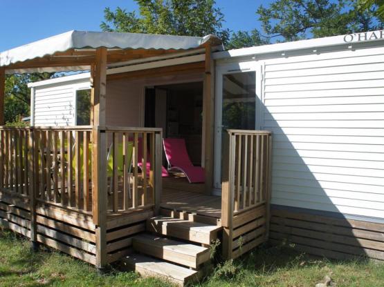 Stacaravan Premium 32m² 2 kamers + 2 badkamers + Bed 160 + 2 TV + Airconditioning