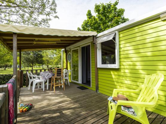 Mobilheim Standard 2 Zimmer - 5 pax. - überdachte Terrasse