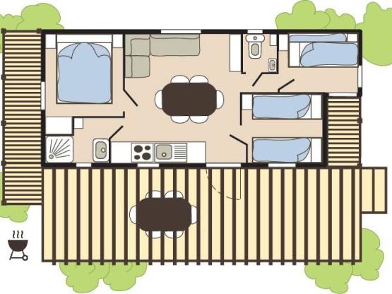 Cabane Pêcheur 3 Zimmer PREMIUM Klimaanlage