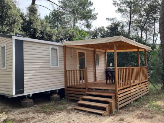 Mobilheim PROVENCE - 2 Schlafzimmer klimatisiert + TV ( 2 Erwachsene + 2 Kinder)