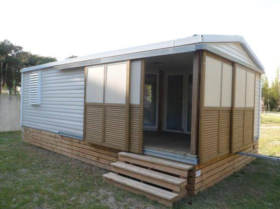 Mobilheim Marin 32m² (2 Zimmer) überdachte Terrasse + TV