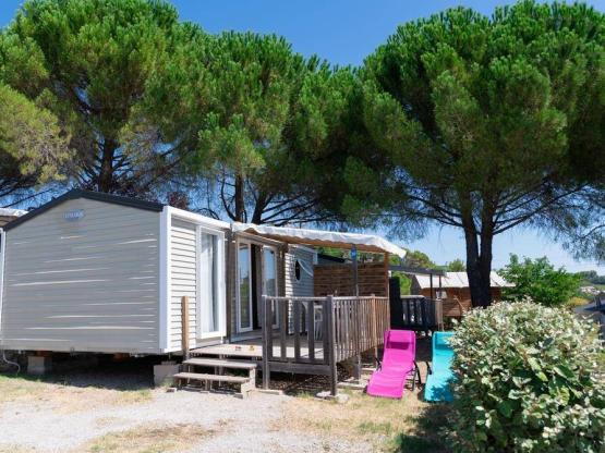 Mobilheim Confort 29m² (2 Zimmer) + Terrasse + Klimaanlage + TV