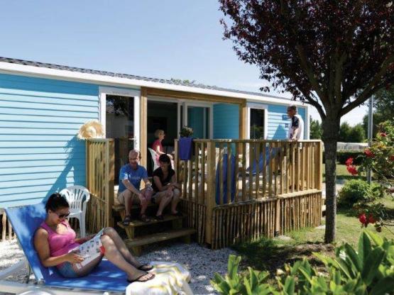 Mobilheim CONFORT 2 Zimmer + 2 Badezimmer 28 m² überdachte Terrasse