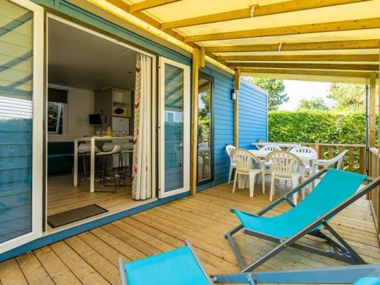 Mobilheim Grand Large 34.5m² (3 Zimmer)  + TV + Terrasse