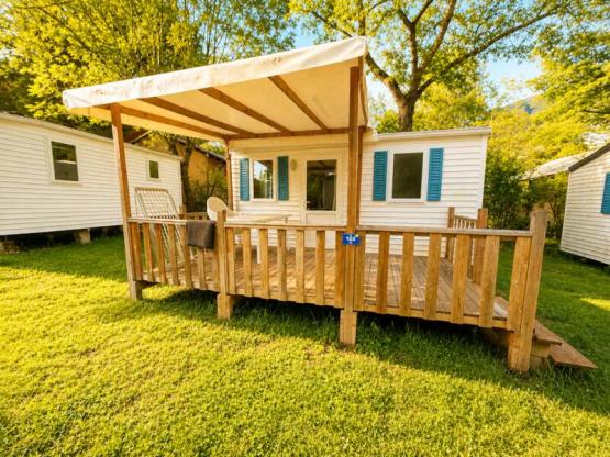 Mobilheim Standard 19m² 2 zimmer - Halbüberdachte Terrasse