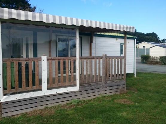 Mobilheim Confort 2 Zimmer, 35 m² mit überdachter und geschlossener Terrasse