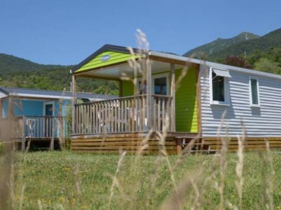 Mobilheim Confort "Poppy's" 30m²  - 2 Zimmer - Überdachte Terrasse