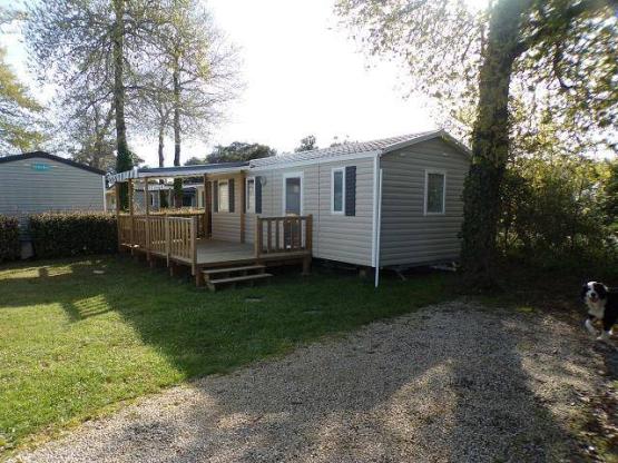 Mobilheim  Confort+ 34m² (3 Zimmer) Halbüberdachte Terrasse