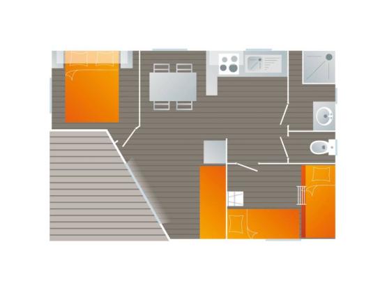 Océane 2 (slaap)kamers 33m²