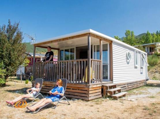 Mobilheim Premium "Visio" + CLIM _34m² - 2 Zimmer - Terrasse 8m² + LV + TV + Nespresso