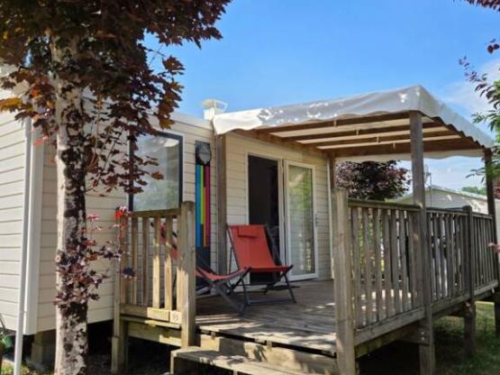 Mobilheim Ibiza Solo 20m² + überdachte Terrasse - Klimaanlage optional