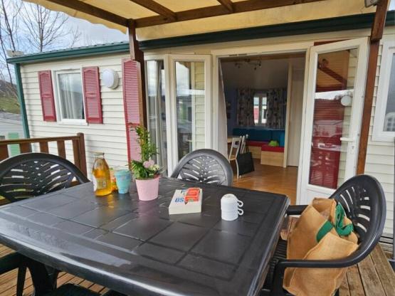 Mobilheim  Twinny 30 m² - 2 schlafzimmer Halbüberdachte Terrasse
