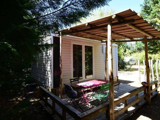 Mobilheim 1 Zimmer überdachte Terrasse 20 m²