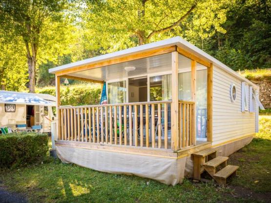 Mobilheim O'hara Confort 25 m² - 2 Zimmer + Überdachte Terrasse + TV