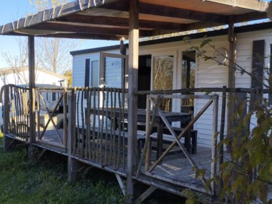 Mobilheim Confort  29 m² (2 Zimmer)  + Clim + Halbüberdachte Terrasse 12m²