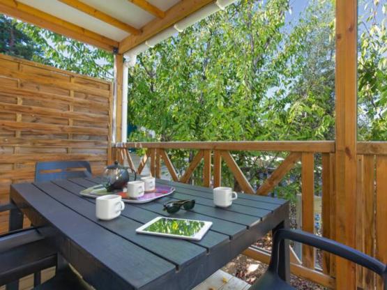 Hütte Pagnol 24 m2 klimatisiert- 2 Schlafzimmer - Terrasse 12 m2