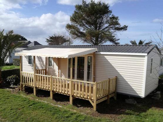 Mobilheim Premium 38m² - 4 Zimmer - überdachte Terrasse