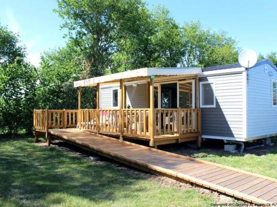 ACACIAS. Mobil Home 4 pers. 30.50 m² PMR, TV+ half covered terrace