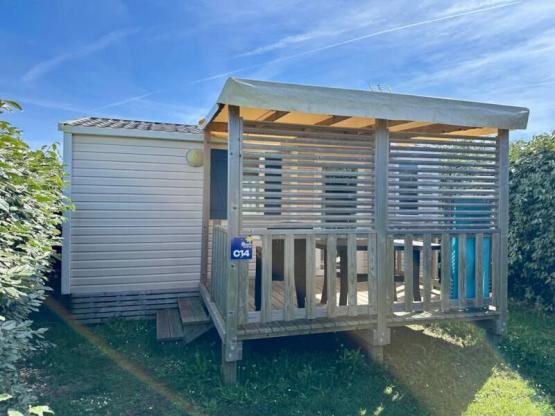 Mobilheim  Confort NEPTUNE 25m² - 1 Zimmer + überdachte Terrasse 9m²