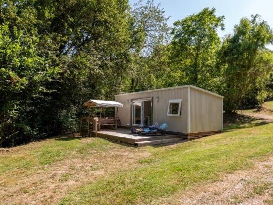 Mobilheim Luxus 3 Zimmer - terrasse