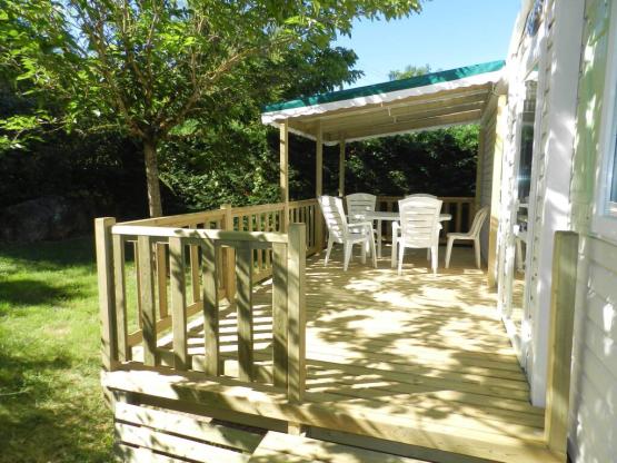 Mobil home- 28m² - 2 Schlafzimmer+ halbüberdachte Terrasse 15 m²