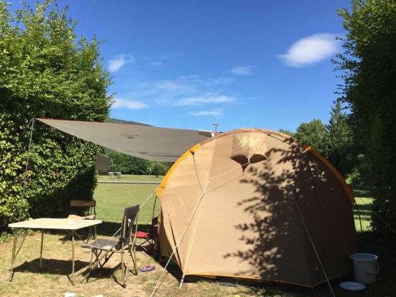 Campingplatz ohne Strom, Blick auf Cresta Berg (1 Fahrzeug + 1 Zelt oder 1 Wohnwagen)