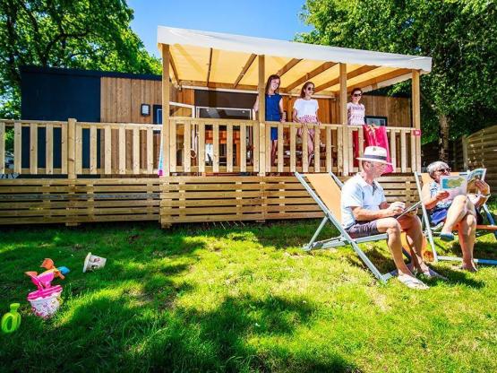 Mobilheime Privilège 4 Zimmer Halbüberdachte Terrasse