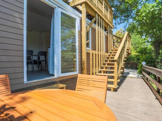 Mobil home Confort + 23m² (2 zimmer) - Klimaanlage + Terrasse  Blick auf die Weinberge