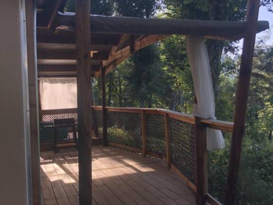 Zelt SAFARI COTTON Confort 32m² (2 Zimmer) + überdachte terrasse