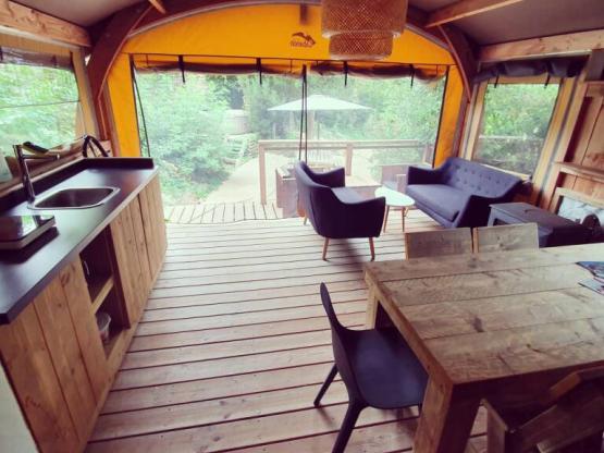 Lodge Château 32m² - 2 Zimmer - Spa - kochen - dushraum