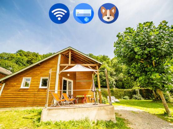 Chalet bois (2 Zimmer + umwandelbares Sofa )