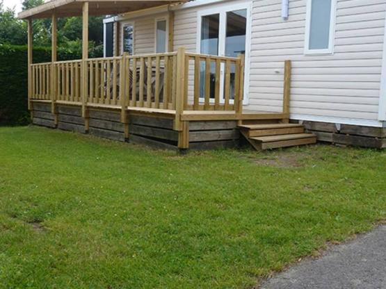 Mobilheim IBIZA 27m² - 2 Zimmer + überdachte Terrasse