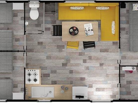 Mobilhome Confort 31m² - 3 habitaciones / 1 cuartos de baño + Terraza semi-cubierta