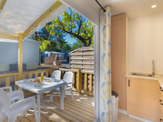 Mobilheim Romarin 20m² klimatisiert/ 1 Schlafzimmer - Terrasse 11m2