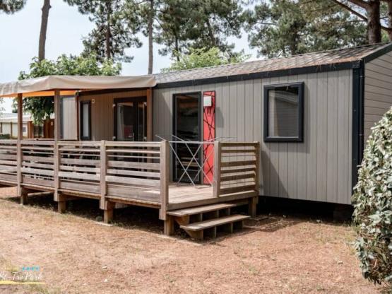 Mobil-home Premium 33m² (3 chambres) + Lave Vaisselle + Lit 160 + Terrasse semi-couverte 15m²