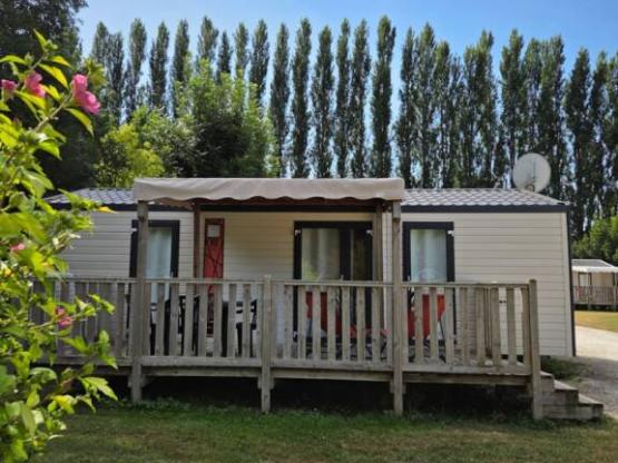 Mobilheim Nirvana Duo, 33m². 2 Badezimmer/halbüberdachte Terrasse - optionale Klimaanlage