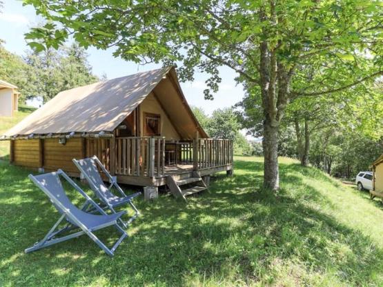 Standaard  Ecolodge tent 20m² - 2 slaapkamers - schaduwrijk terras