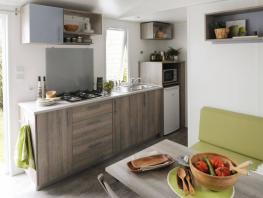 Mobil-home Confort Famille avec terrasse couverte, 2 chambres,TV  (récent 1-6 ans)